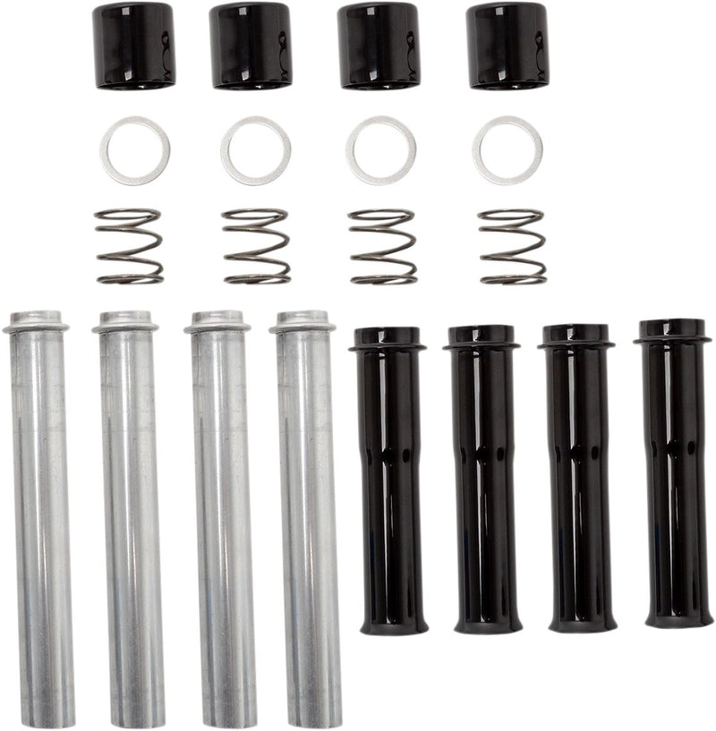 S&S Cycle Pushrod Tubes Gloss Black Steel Set of 4 #930-0124