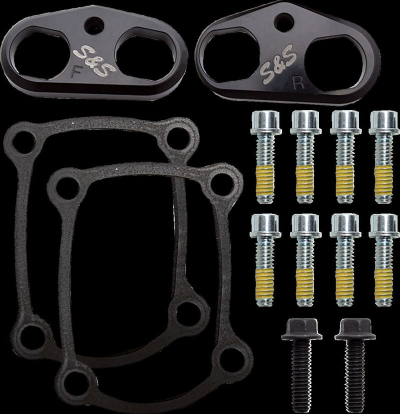 S&S Cycle Tappet Cuffs Lifter Guide Anodised Black Billet Aluminium Pair #330-0655