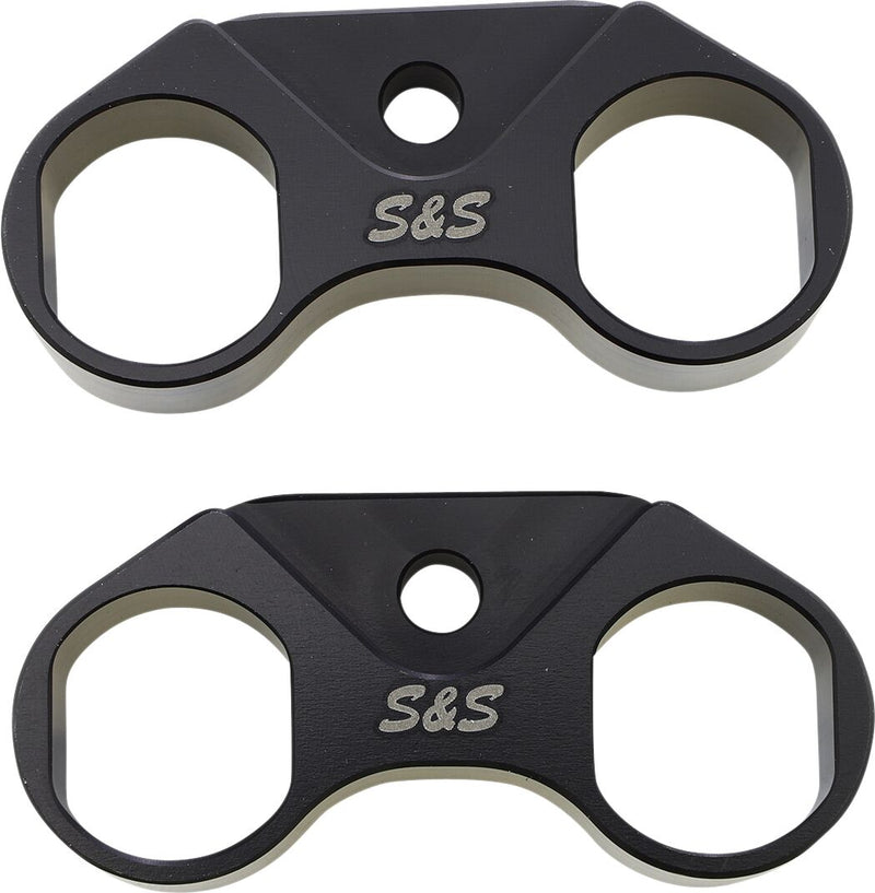 S&S Cycle Tappet Cuffs Anodised Black Lifter Guide Billet Aluminium Pair #330-0741