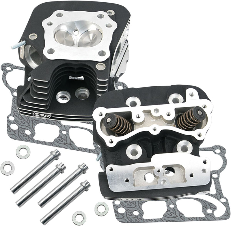 S&S Cycle 79 cc Super Stock® Cylinder Head Cylinder Head Kit Black Powder-Coated Aluminium Pair #900-0251