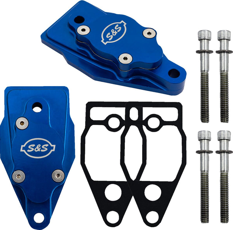 S&S Cycle Billet Head Breather for 2001-2002, 2004, 2006, 2008-2017 Harley-Davidson Cylinder Head Breather Blue Anodised 6061 Billet Aluminium Pair #900-1299