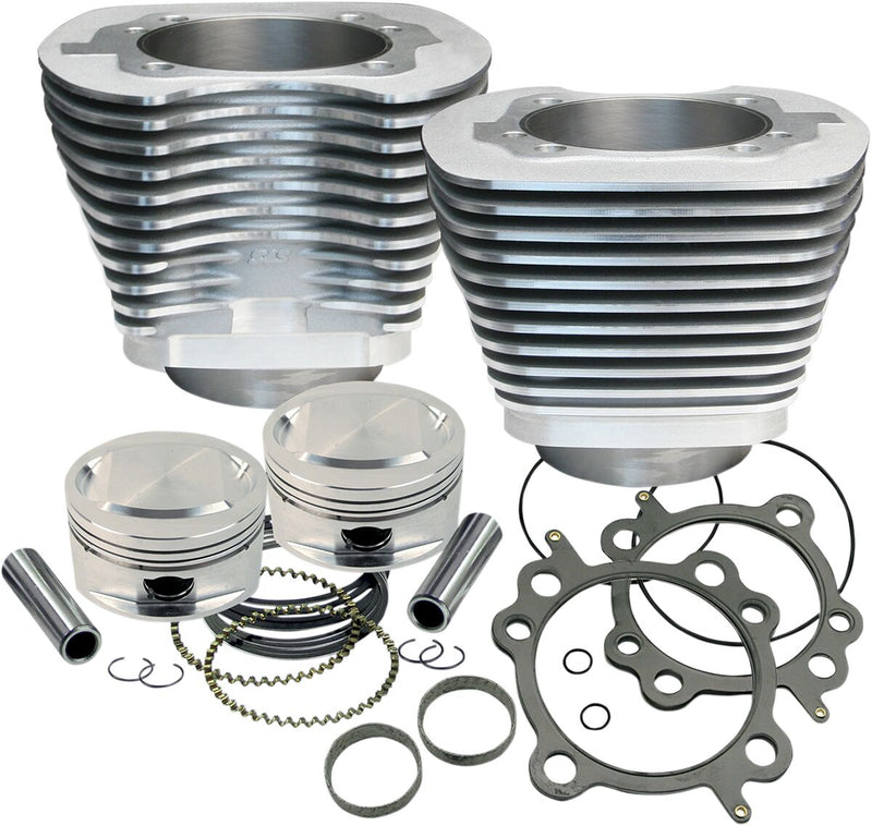 S&S Cycle Big Bore Cylinder Kit Silver Aluminium #910-0200