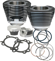 S&S Cycle Big Bore Cylinder Kit Black Aluminium