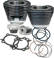 S&S Cycle Big Bore Cylinder Kit Black Aluminium #910-0205