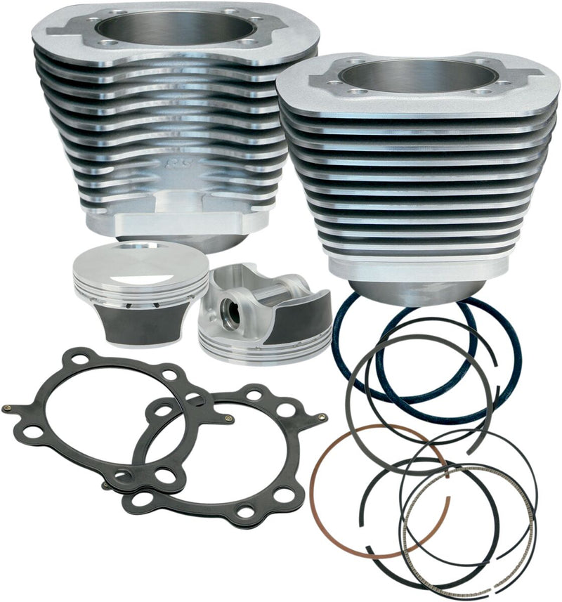 S&S Cycle Big Bore Cylinder Kit Silver Aluminium