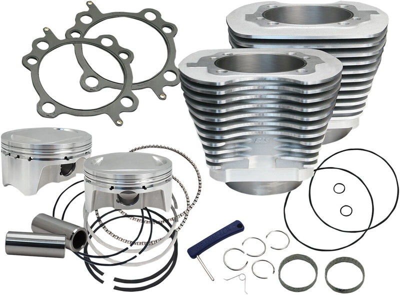 S&S Cycle Big Bore Cylinder Kit Silver Aluminium