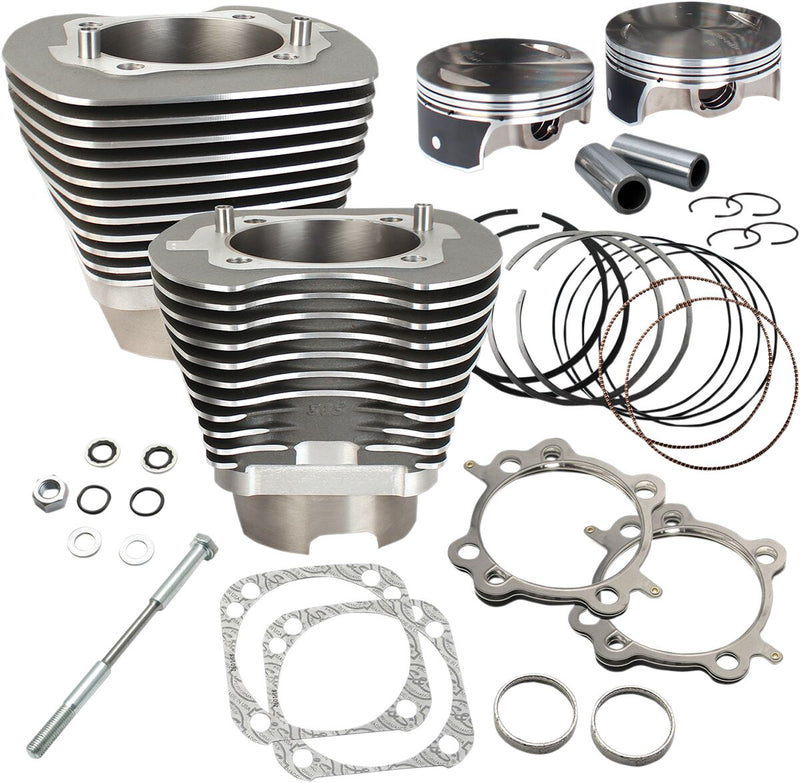 S&S Cycle Big Bore Cylinder Kit Grey Aluminium #910-0469