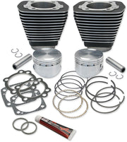 S&S Cycle 96" Big Bore Kit Big Bore Cylinder Kit Black Powder-Coated Aluminium Cast