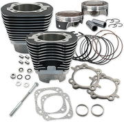 S&S Cycle 124" Cylinder and Piston Kit Big Bore Cylinder Kit Black Powder-Coated #910-0324