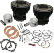 S&S Cycle Bore Cylinder and Stroker Piston Kit Cylinder and Piston Kit Gloss Black Stock Bore Cylinder Cast Iron #91-9017