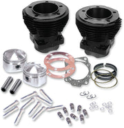 S&S Cycle 3-5/8" Big Bore Cylinder and Piston Kit Gloss Black Cast Iron #91-9001