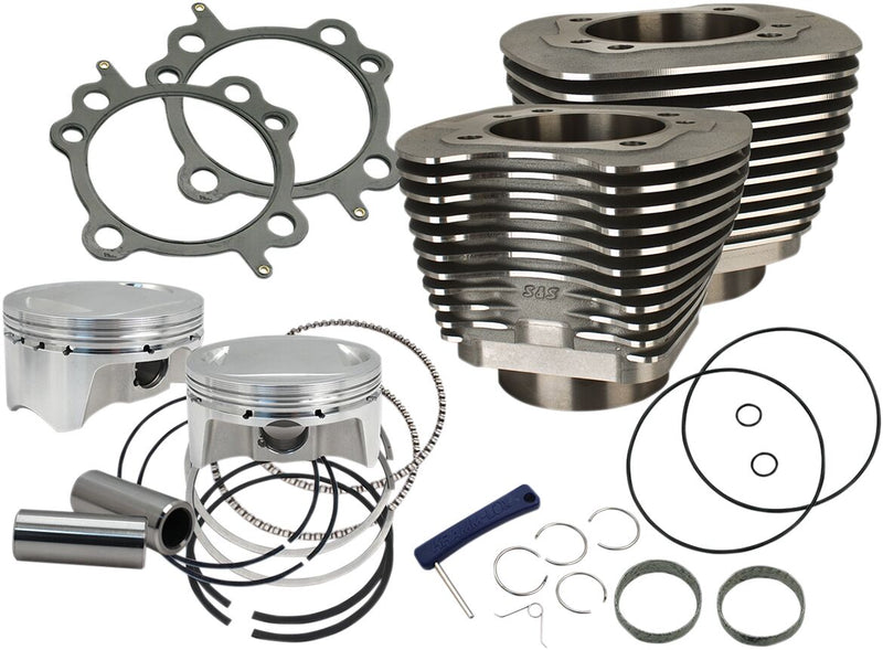 S&S Cycle Bolt-In Sidewinder® 4" Big Bore Kits Cylinder and Piston Kit Black