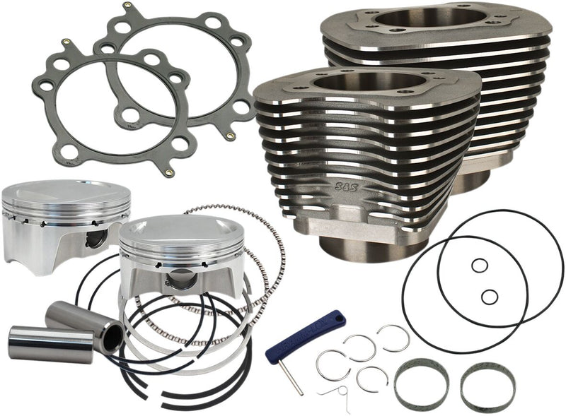 S&S Cycle Bolt-In Sidewinder® 4" Big Bore Kits Cylinder and Piston Kit Black #910-0651