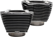 S&S Cycle Black Granite M-Eight Cylinders w/Highlighted Fins for Various Various Harley-Davidson Motorcycles (See Fitment List) #910-0739