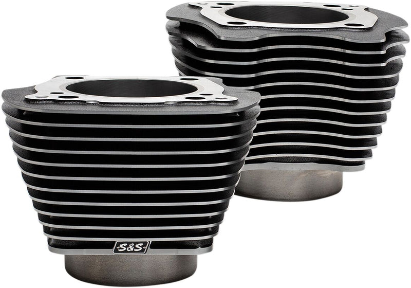 S&S Cycle Black Granite M-Eight Cylinders w/Highlighted Fins for Various Various Harley-Davidson Motorcycles (See Fitment List) #910-0739