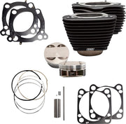 S&S Cycle Cylinder Kit for 2017-2025 Harley-Davidson Big Bore Non-Highlighted Fins Wrinkle Black Bolt-On #910-0681A