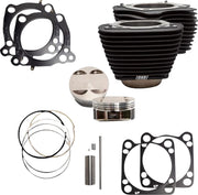 S&S Cycle Cylinder Kit for 2017-2025 Harley-Davidson Big Bore Non-Highlighted Fins Wrinkle Black Bolt-On #910-0685A