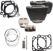 S&S Cycle Cylinder Kit for 2017-2025 Harley-Davidson Stroker Highlighted Fins Wrinkle Black Bolt-On #910-0762A