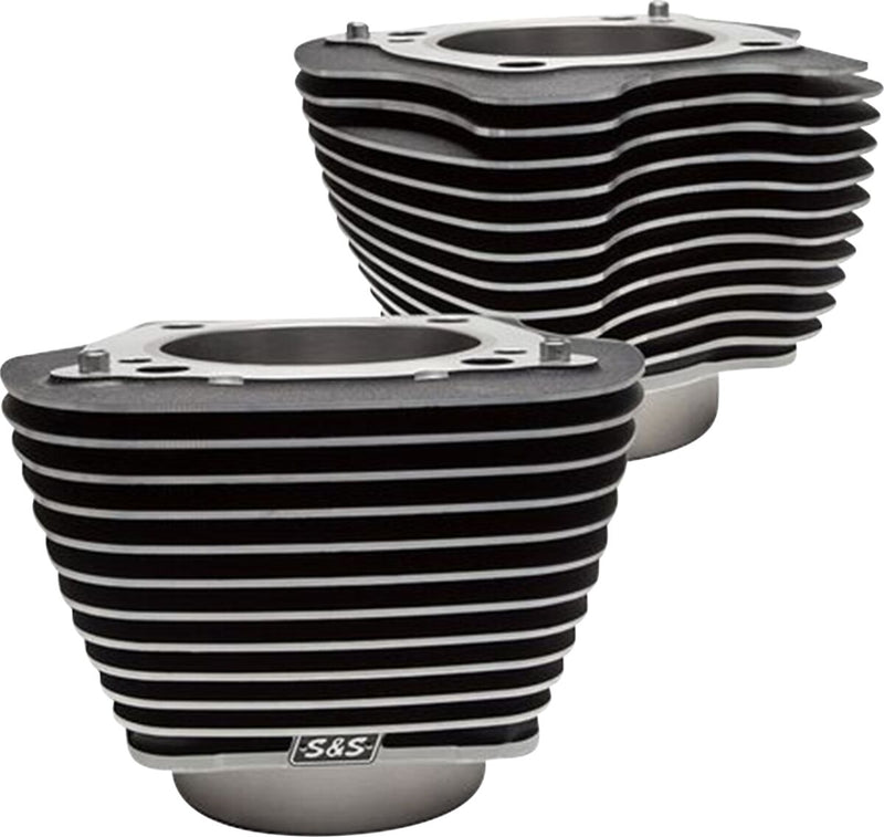 S&S Cycle Cylinder Set for 2017-2025 Harley-Davidson Black Highlighted Fins Unhoned