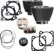 S&S Cycle Big Bore Cylinder Kit for 2017-2023 Harley-Davidson Black Granite Highlighted Fins #910-0847A