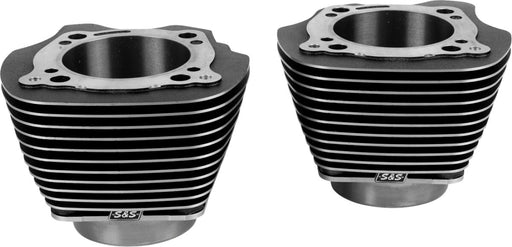 S&S Cycle Cylinder Set for 2017 Harley-Davidson Black Granite Highlighted Fins Unhoned Pair