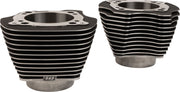S&S Cycle Cylinder Set for 2017 Harley-Davidson Black Highlighted Fins Unhoned Pair #910-1005A