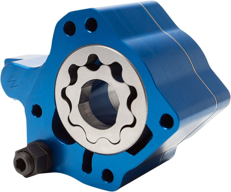 S&S Cycle Oil Pump Anodised Blue Billet Aluminium Each