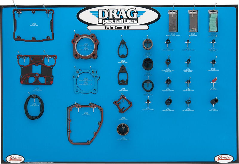 Drag Specialties Gasket, Seal and O-Ring Display for Twin Cam Motors Fits Harley-Davidson Dyna, Softail Models 2000-2001