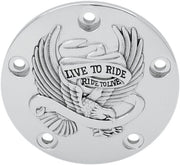 Drag Specialties Live To Ride Points Cover Black Chrome Aluminium