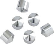Kuryakyn Rocker Box Bolt Cover for 1999-2024 Harley-Davidson Silver Peaked 6 Pack