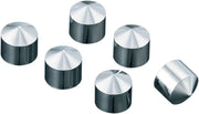 Kuryakyn Rocker Box Bolt Cover for 1999-2024 Harley-Davidson Silver Peaked 6 Pack #KUR8693