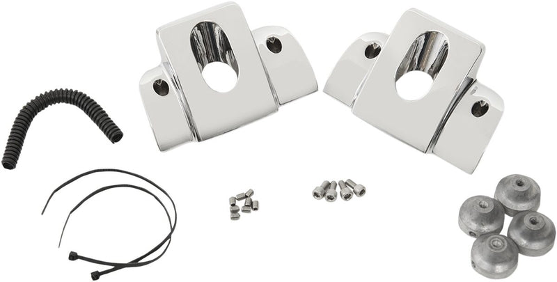 Drag Specialties Spark Plug/Head Bolt Cover Chrome Smooth Aluminium Kit