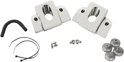Drag Specialties Spark Plug/Head Bolt Cover Chrome Smooth Aluminium Kit