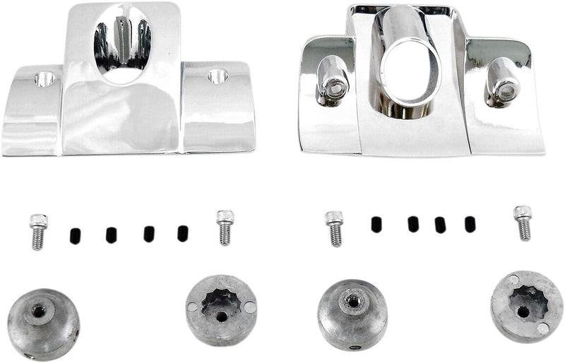 Drag Specialties Spark Plug/Head Bolt Cover Chrome Smooth Aluminium Kit
