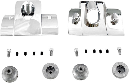 Drag Specialties Spark Plug/Head Bolt Cover Chrome Smooth Aluminium Kit