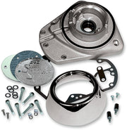S&S Cycle Cam Cover Kit Natural Silver 356 T-6 Aluminium #31-0203