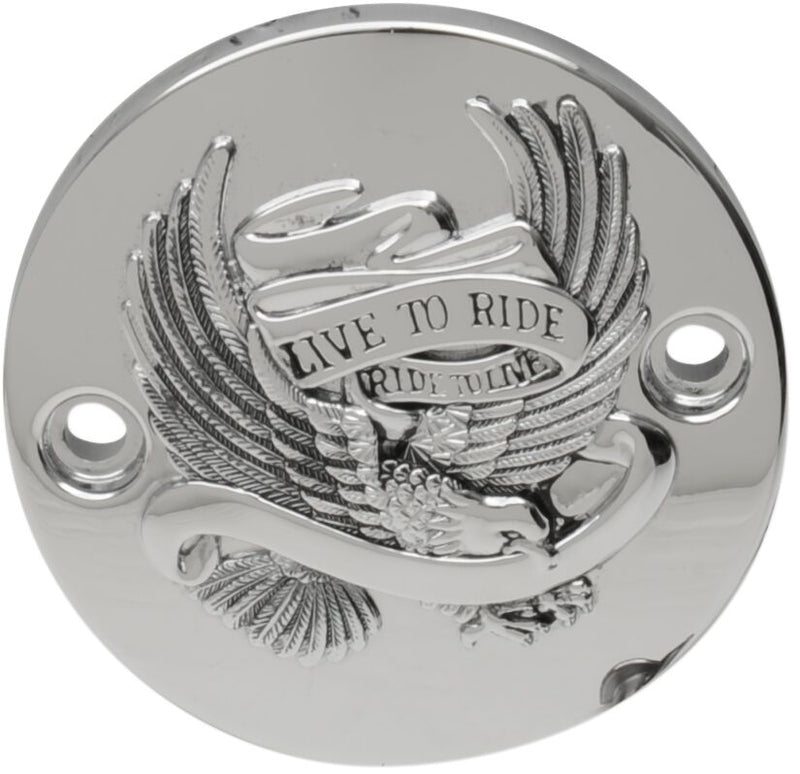 Drag Specialties Live To Ride Points Cover Black Chrome Aluminium