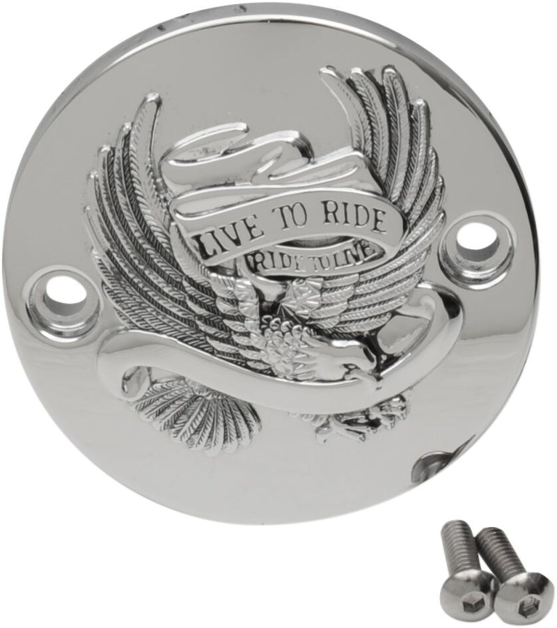 Drag Specialties Live To Ride Points Cover Black Chrome Aluminium Each