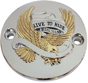 Drag Specialties Live To Ride Points Cover Black Chrome Aluminium