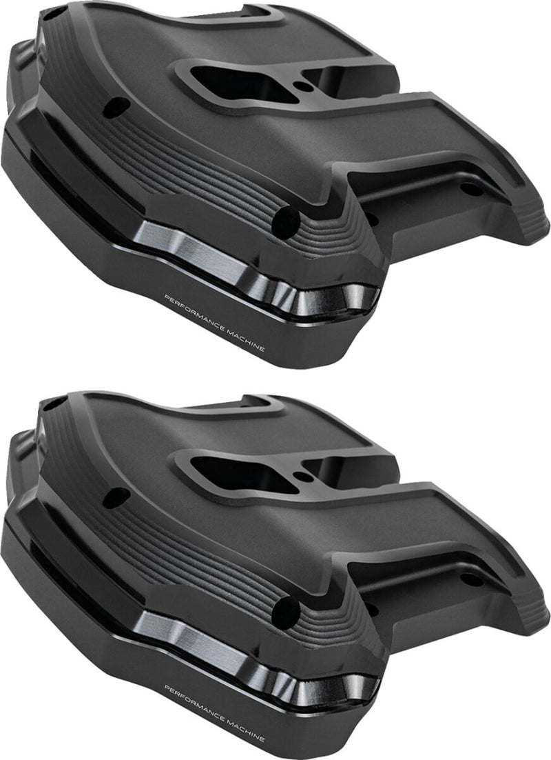 Performance Machine Rocker Box Covers - Pair, Black Ops™, Race Series - Black Ops™ / Machined for Harley-Davidson Touring, Softail, Dyna & Trike 2017-2025