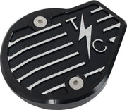 Thrashin Supply Co. Cam Cover Anodised Black Finned 6061 Aluminium #TSC-3029-4