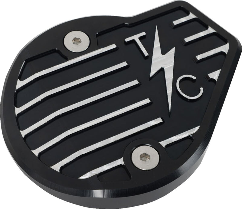 Thrashin Supply Co. Cam Cover Anodised Black Finned 6061 Aluminium #TSC-3029-4