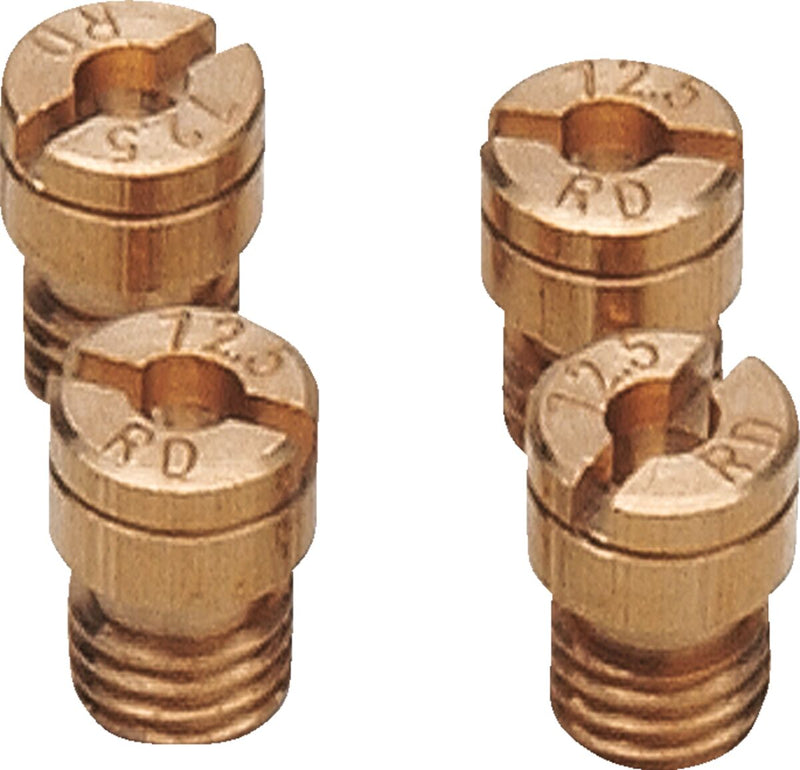 EBC A-Bax Precision Keihin-Style Slot Head (KJ Prefix) Main Jets Gold Brass 4 Pack