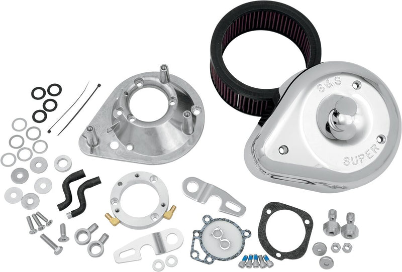 S&S Air Cleaner In Chrome For 1991-2006 Stock H-D Carburetor XL Sportster Models #17-0448