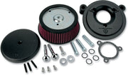 Arlen Ness Wrinkle Black Stage I Big Sucker Performance Air Cleaner Kit w/Standard Filter for Various Various Harley-Davidson Motorcycles (See Fitment List)