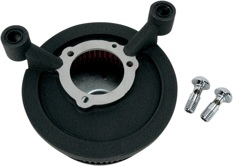 Arlen Ness Wrinkle Black Stage I Big Sucker Performance Air Cleaner Kit w/Standard Filter for Various Various Harley-Davidson Motorcycles (See Fitment List)