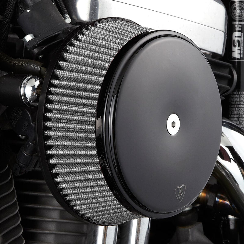 Arlen Ness Big Sucker Stage 1 Air Filter Kit w/Black Steel Cover for 1991-2022 Harley-Davidson Sportster Motorcycles