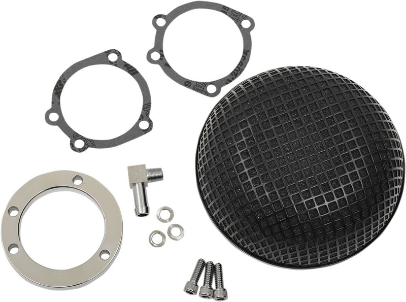 Drag Specialties "Bob" Retro-Style Air Cleaner Kit Fits Harley-Davidson Dyna, Softail, Sportster, Touring Models 1988-2017