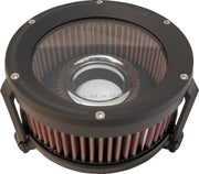 Trask Black Assault Charge High-Flow Air Cleaner for Various Various Harley-Davidson Motorcycles (See Fitment List) #TM-1021BK