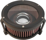 Trask Black Assault Charge High-Flow Air Cleaner for Various Various Harley-Davidson Motorcycles (See Fitment List) #TM-1023BK